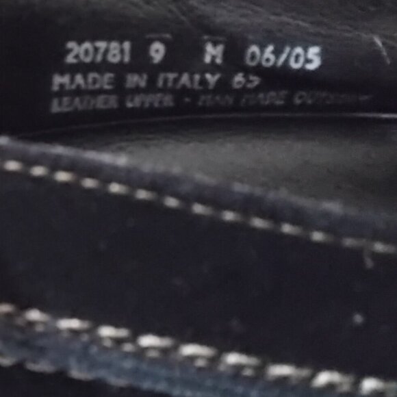 Bostonian Loafers Made in Italy Size 9 M Leather Upper Suede Black Slide in